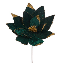 Load image into Gallery viewer, Goodwill Fabric Glittered Poinsettia Stem 50Cm
