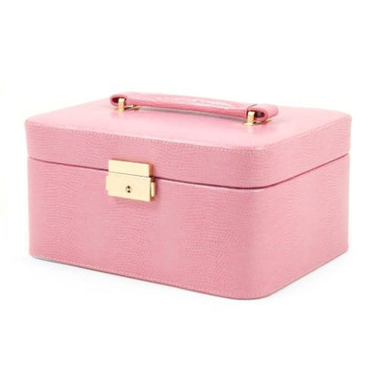 Bey Berk Pink "Lizard" Leather Jewelry Box For 3 Watches