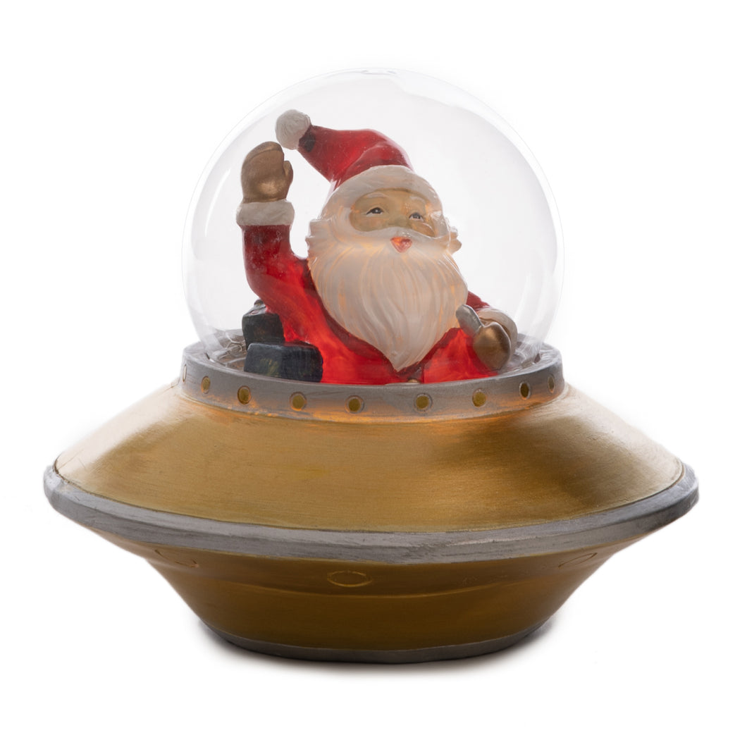 Goodwill Led Light Super Santa In UFO Two-tone Red/Gray 17Cm