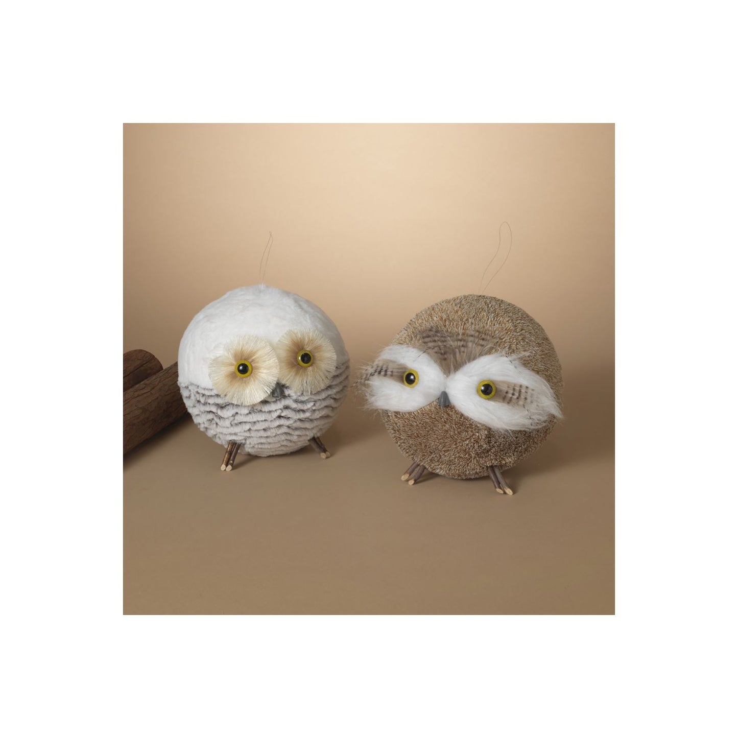 Gerson Company 10"H Polyester Owl Figurine, 2 Assorted