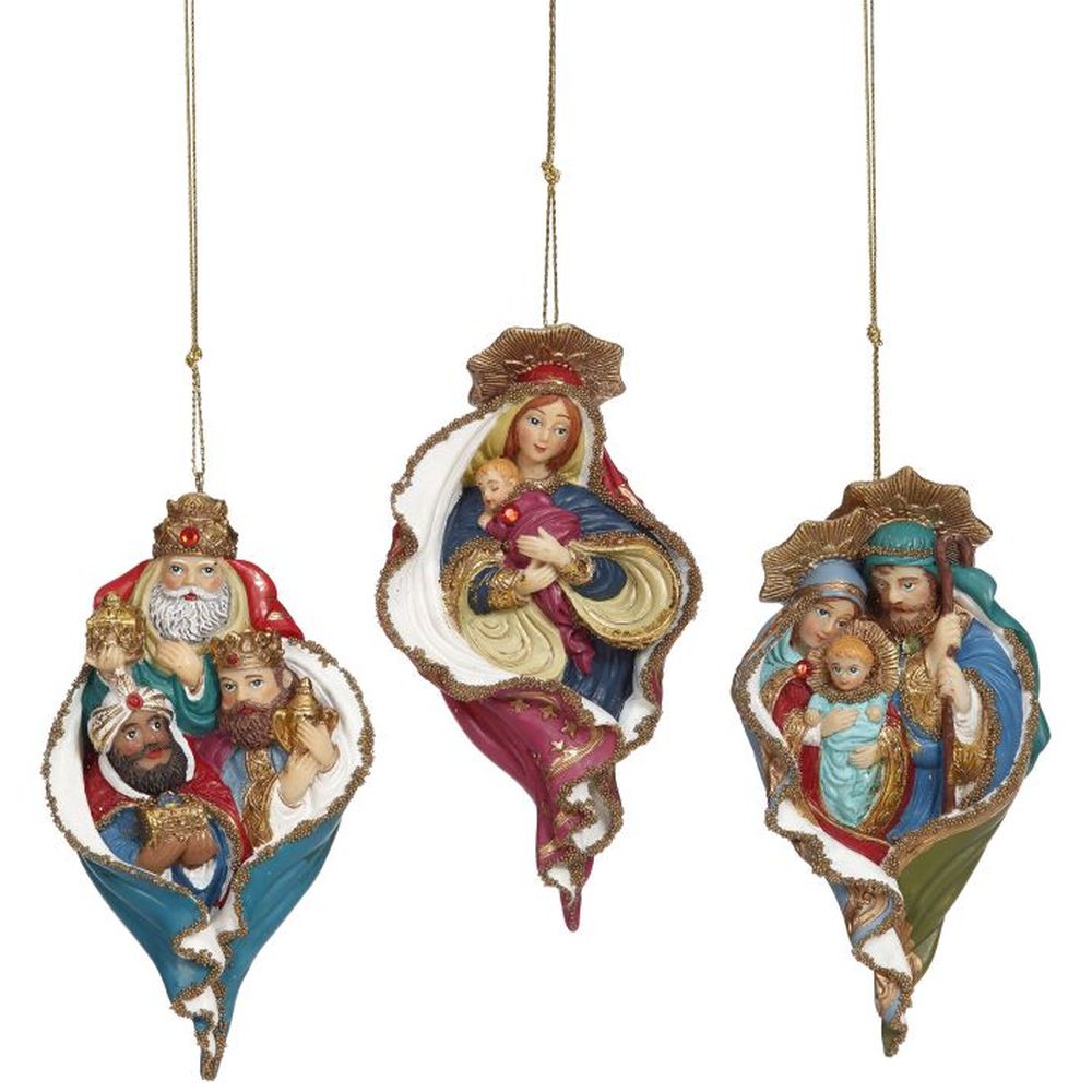 Mark Roberts 2022 Nativity Ornament, Assortment Of 3 4-5 Inches