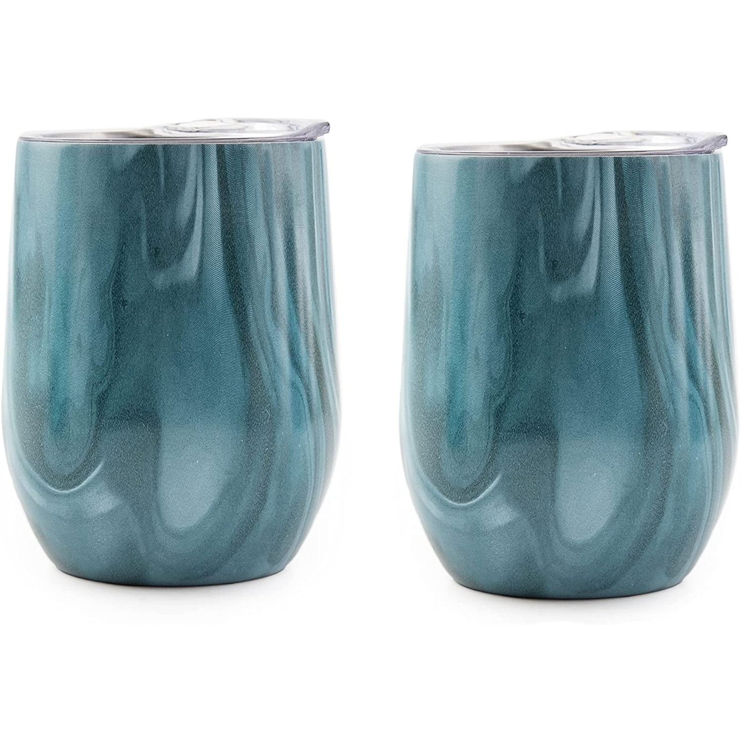 Cambridge 2 Pack 12 Ounce Insulated Green Geode Wine Tumbler