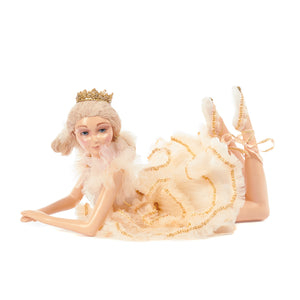 Goodwill Lying Nutcracker Ballerina Doll With Box Cream/Pink 47Cm