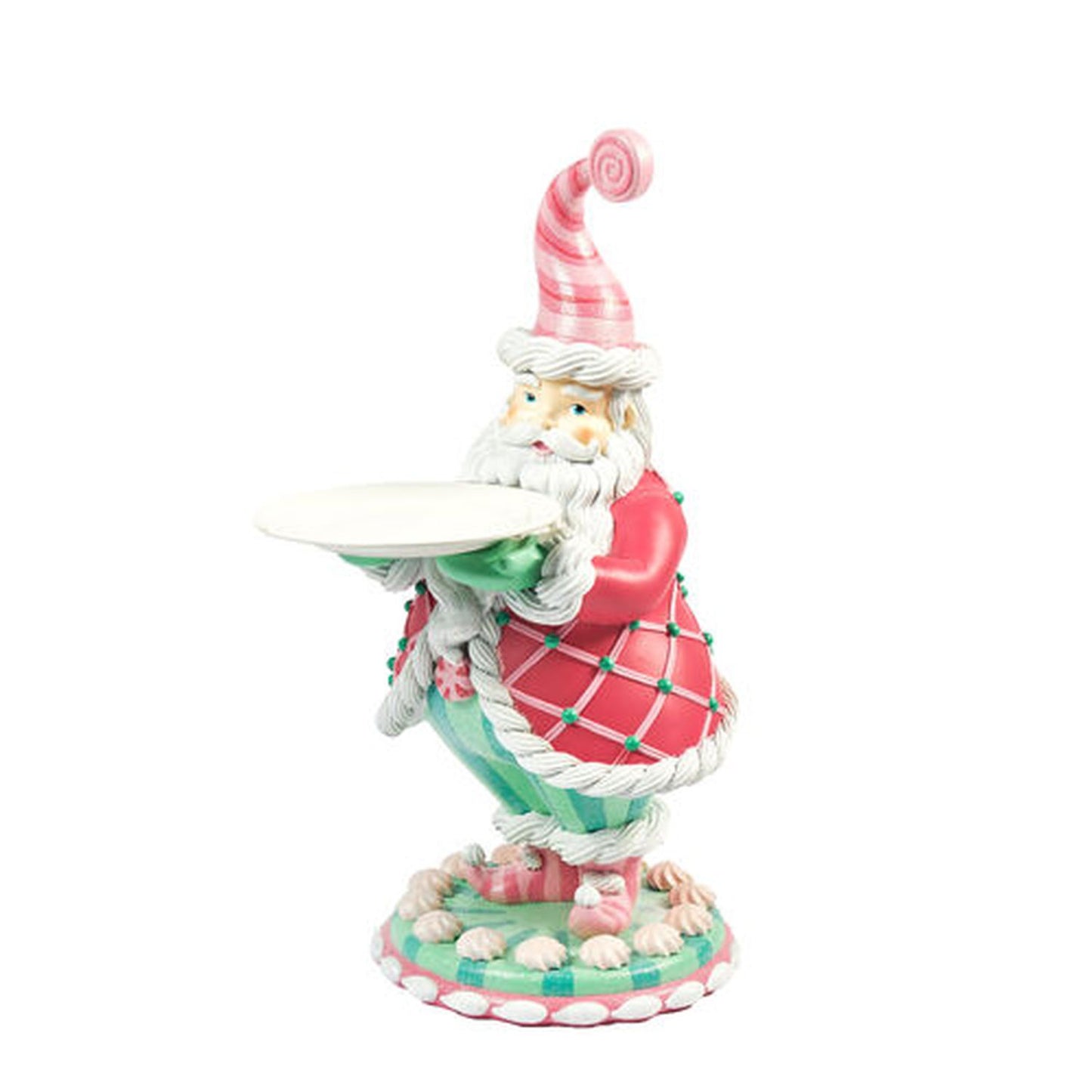 December Diamonds North Pole Sweet Shoppe 30" Candy Santa With Serving Plate