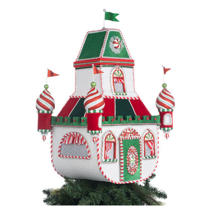 Katherine's Collection 2023 Peppermint Palace 22 Inch Tree Topper, Green Resin