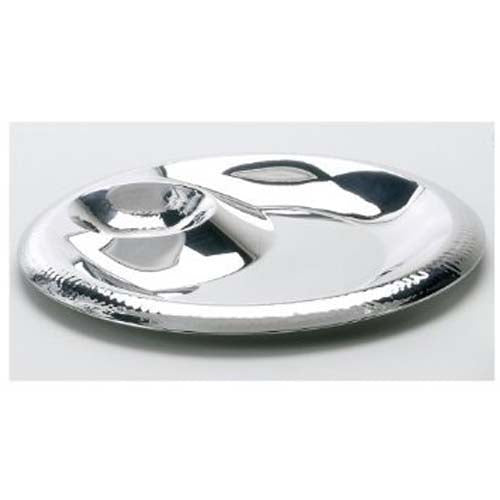 Leeber Round Chip and Dip, 13", Stainless Steel