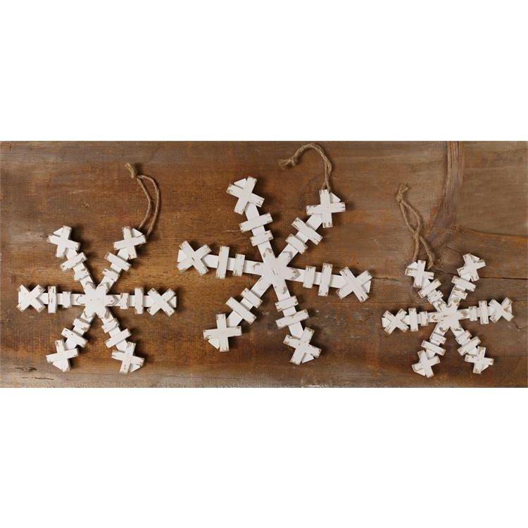 Audrey's Your Heart's Delight Set of 3 Snowflake - Hanging, Wood by Audrey