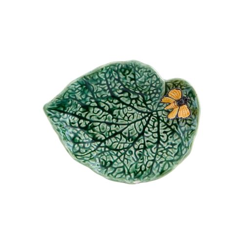Bordallo Pinheiro Begonia Leaf With Butterfly Decorative Tray, 20 Cm