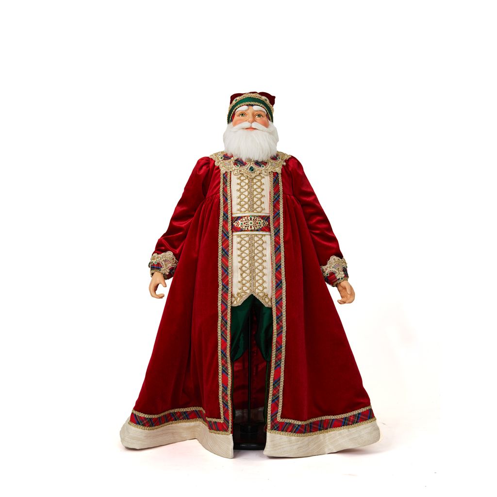 Katherine's Collection 2022 Chinoiserie Santa Doll, Gold, 35