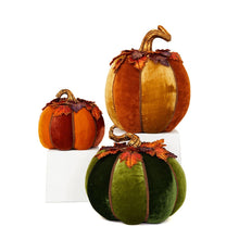 Load image into Gallery viewer, Katherine&#39;s Collection 2022 Harvest Paper Mache Pumpkins Figurine, Set of 3