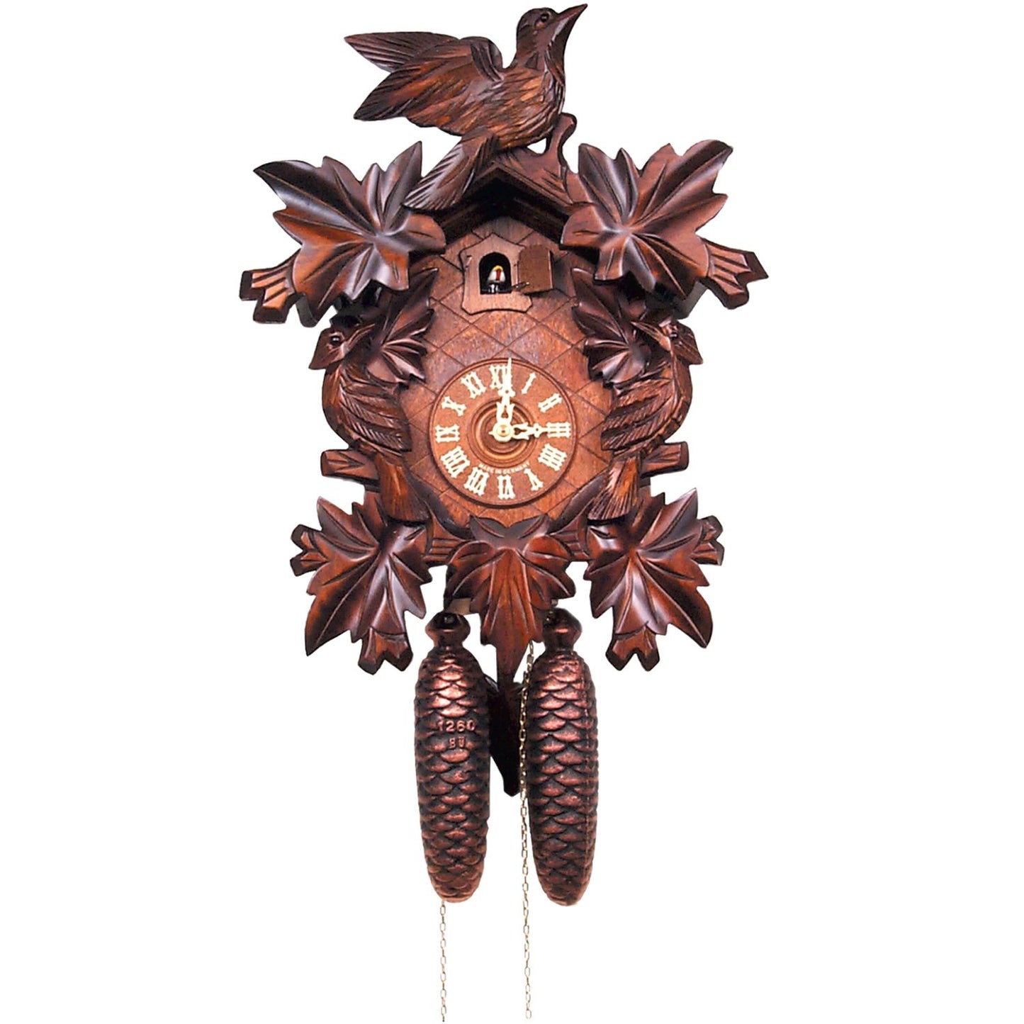 Alexander Taron Engstler Cuckoo Clock 8 Day 5 Leaf Design 15"