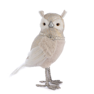 Goodwill Furry Brocade Owl Two-tone Cream/White