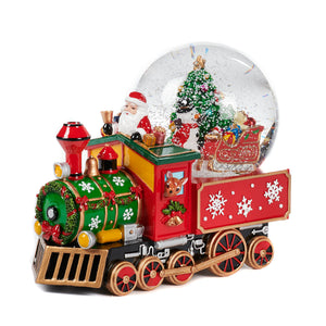 Goodwill Music Christmas Train Snow Globe Two-tone Red 22.5Cm