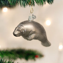 Load image into Gallery viewer, Old World Christmas Manatee Ornament