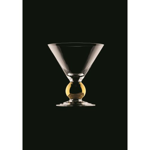 Orrefors Nobel Martini Glass, Glass, Gold
