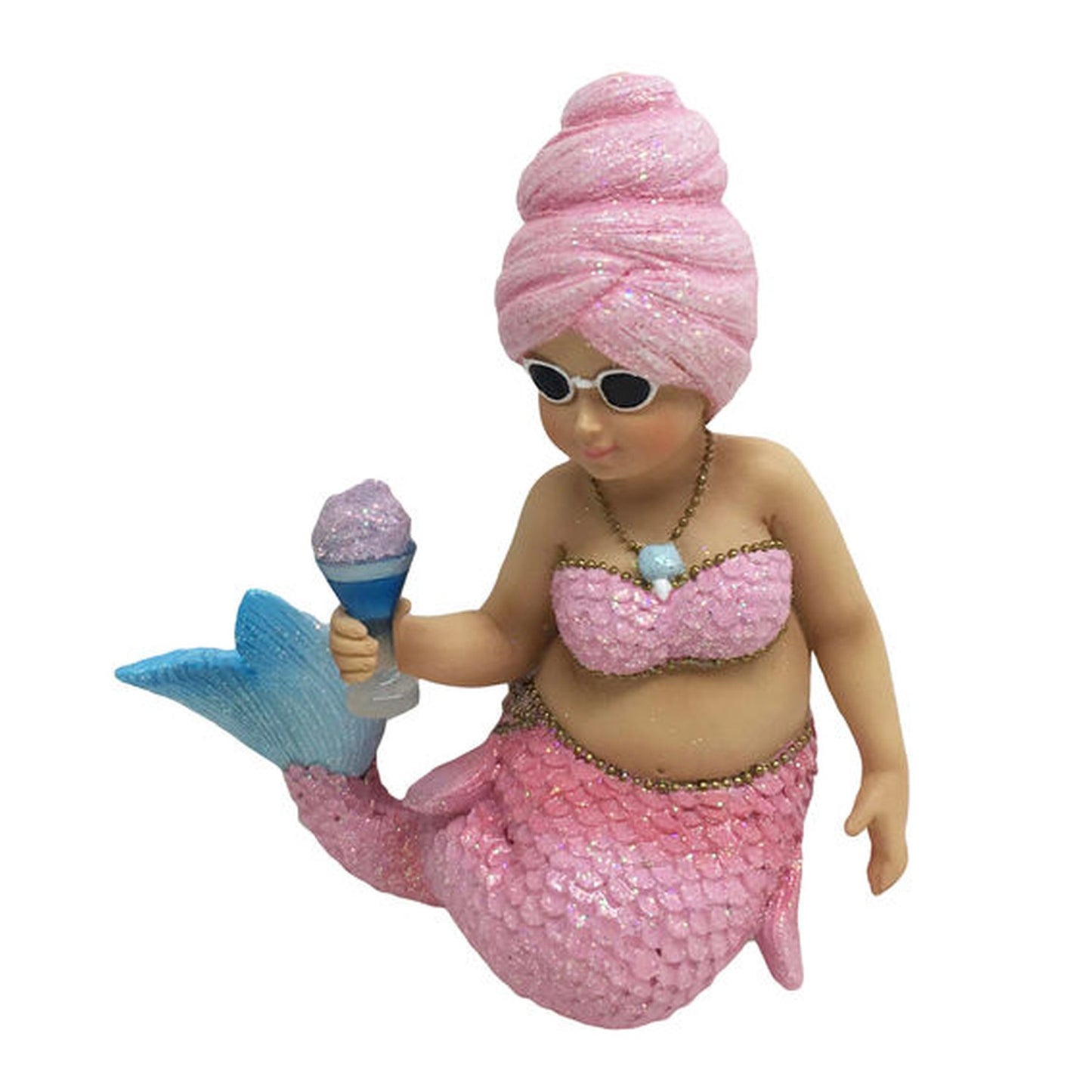 December Diamonds Miss Cotton Candy Pink Mermaid Christmas Ornament, Multicolor