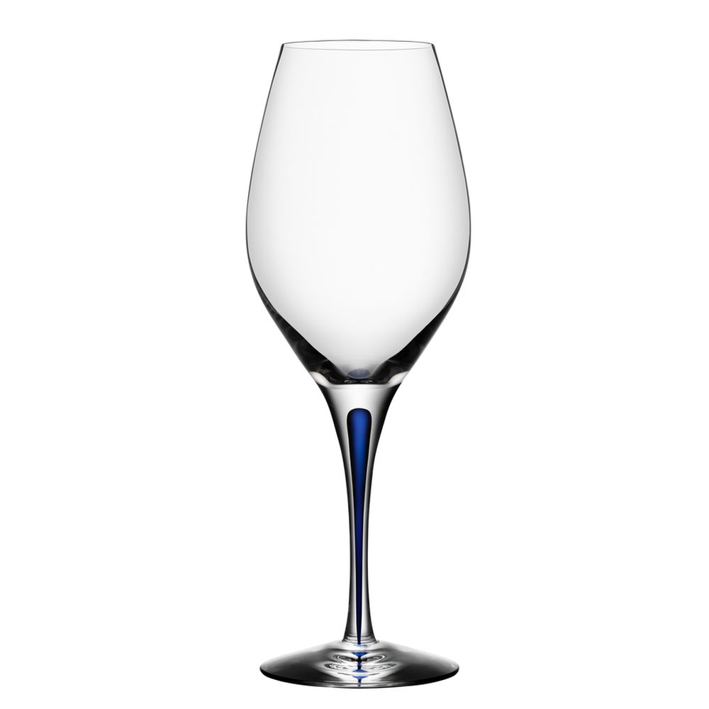 Orrefors Intermezzo Blue 14.1 Ounce Wine Glass, Glass, Blue