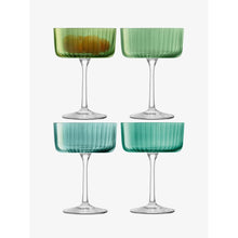 Load image into Gallery viewer, LSA International Set of 4 Gems Champagne/Cocktail Glass 230 ml. Assorted Jade