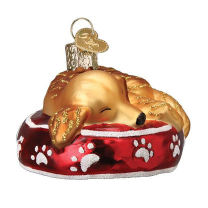Old World Christmas Sleepy Golden Retriever Ornament