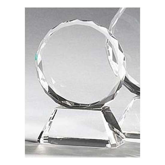 Leeber Round Award, Medium, 4.5", Crystal