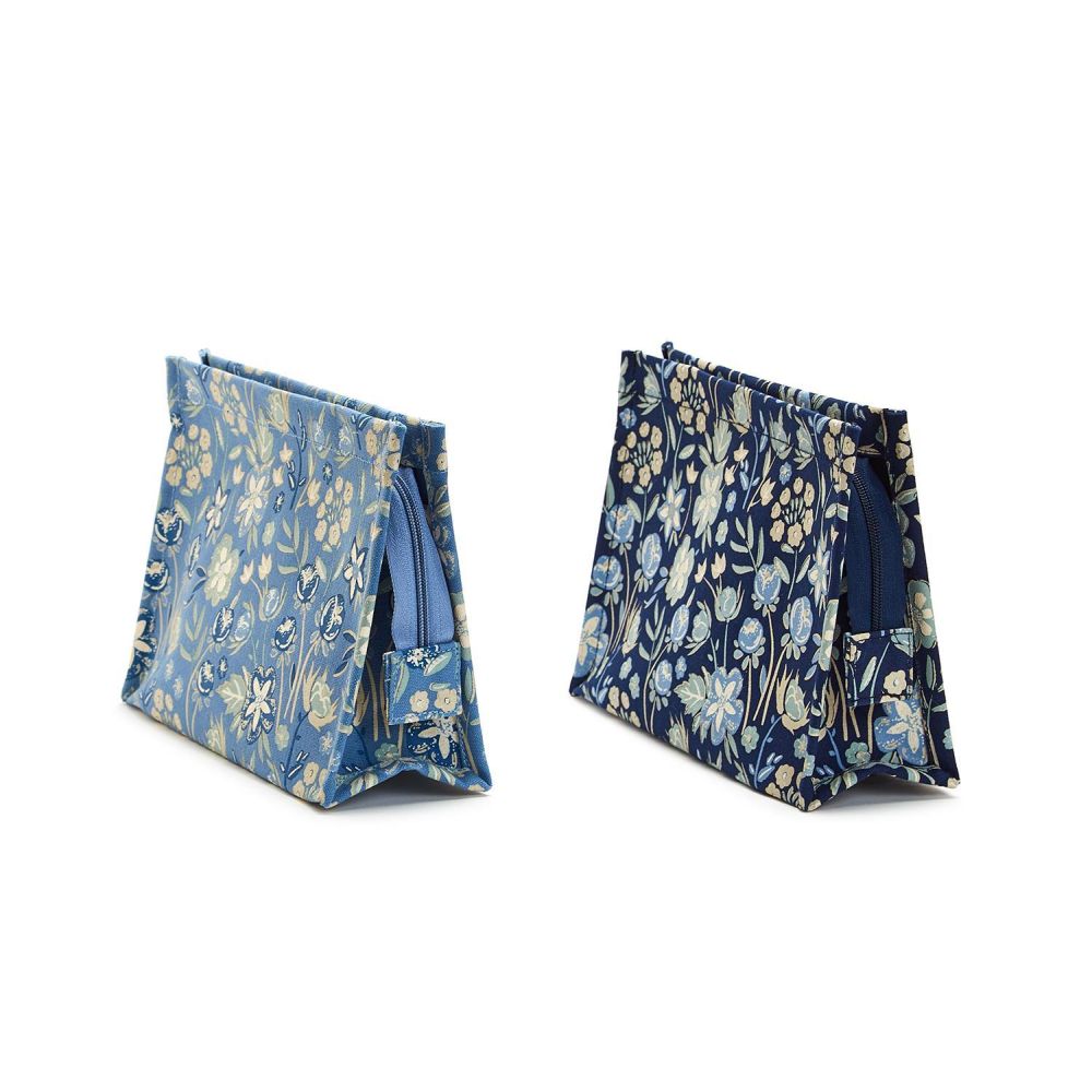 Two's Company Blue Floral Multipurpose Pouch Assorted 2 Designs
