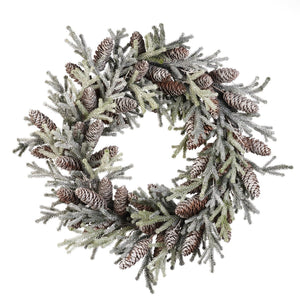 Goodwill Ice Pine/Pinecone Wreath Green/Brown 61Cm