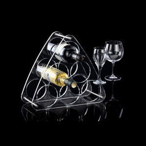 William Bounds Six-Bottle Wine Rack, Clear, 5.5" x 13" x 14"