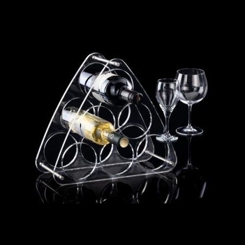 William Bounds Six-Bottle Wine Rack, Clear, 5.5