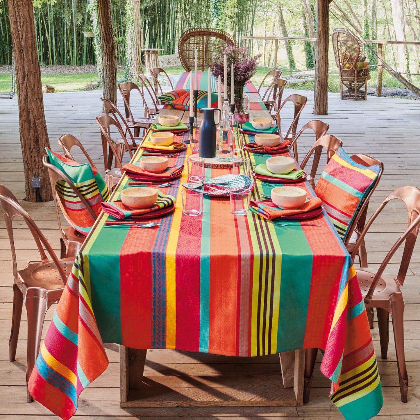 Garnier Thiebaut Mille Arizona Pampa Tablecloth 35"x35"