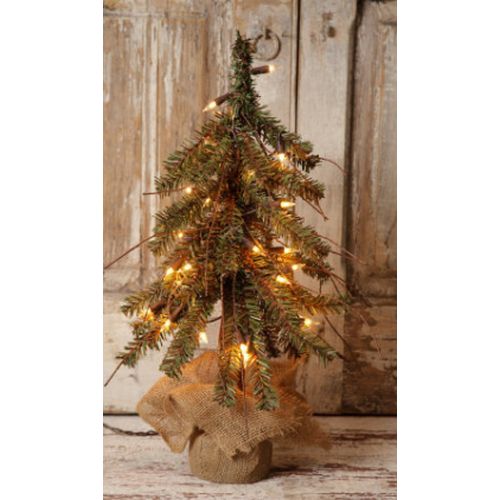 Your Heart's Delight Christmas Tree- Alpine with 83 Tips & 30 Lights- 18 inches