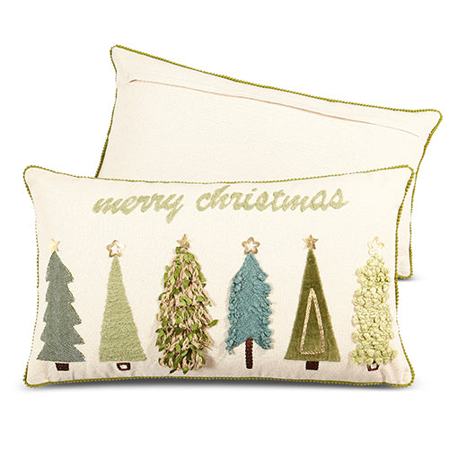 Raz Imports 2023 All Is Calm 24" Merry Christmas Tree Pillow