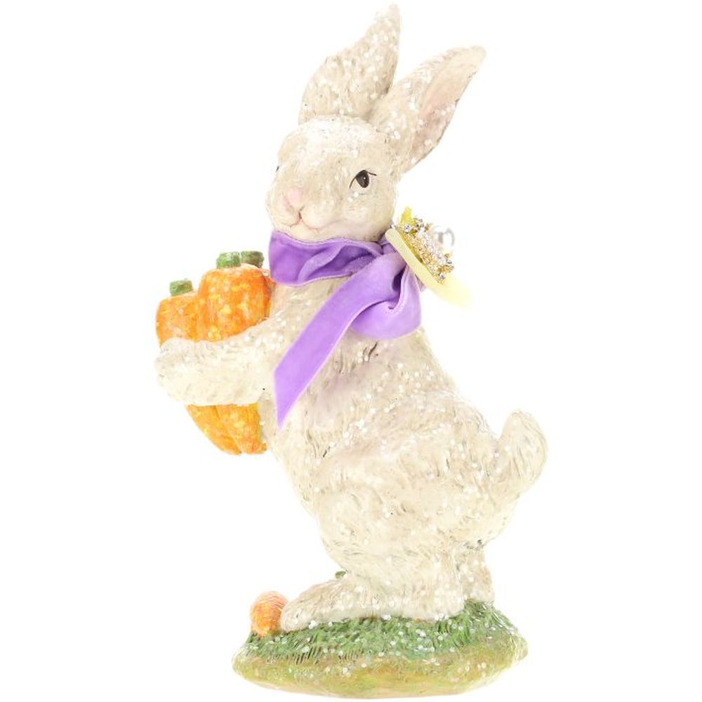 Mark Roberts 2023 Jeweled Rabbit With Carrots Figurine 8.5''