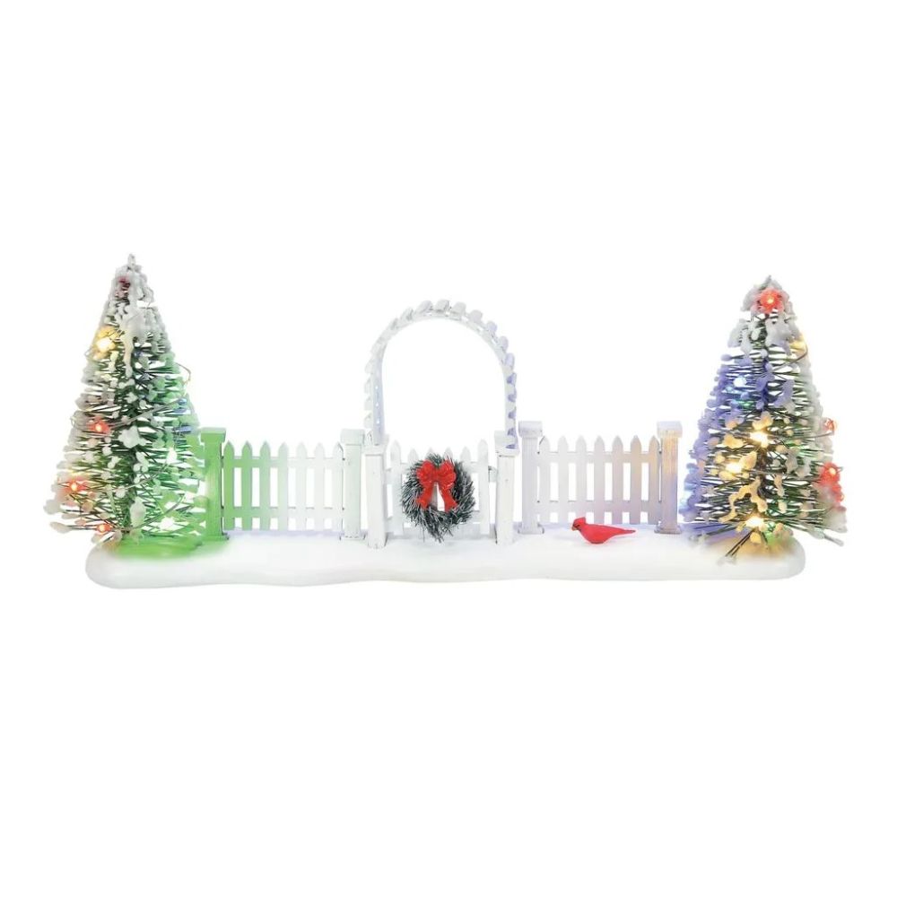 Department 56 Cross Product Village Accessories Cardinal Christmas Gate Figurine