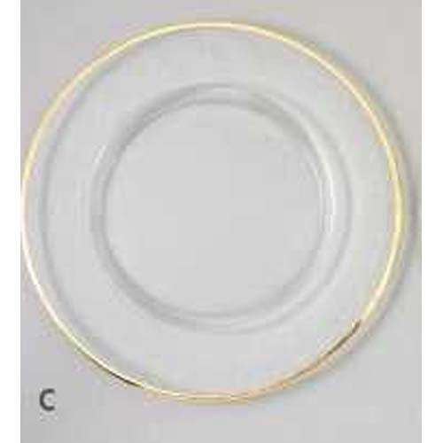 Leeber Gold Rim Chargers, Set of 4, Glass