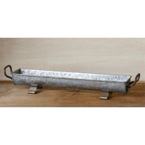 Your Heart's Delight Galvanized Footed Tray, Iron