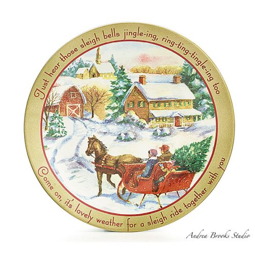 Burton & Burton Christmas Of Yesteryear Plates, Set of 4