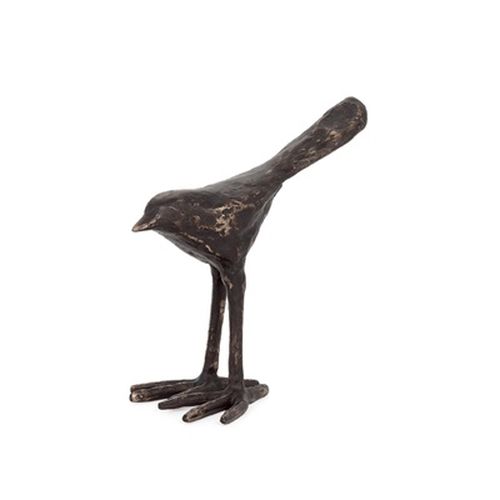 Torre & Tagus Epic Bronzed Resin Bird Sculpture - Short, 8.5" x 4.5" x 9"
