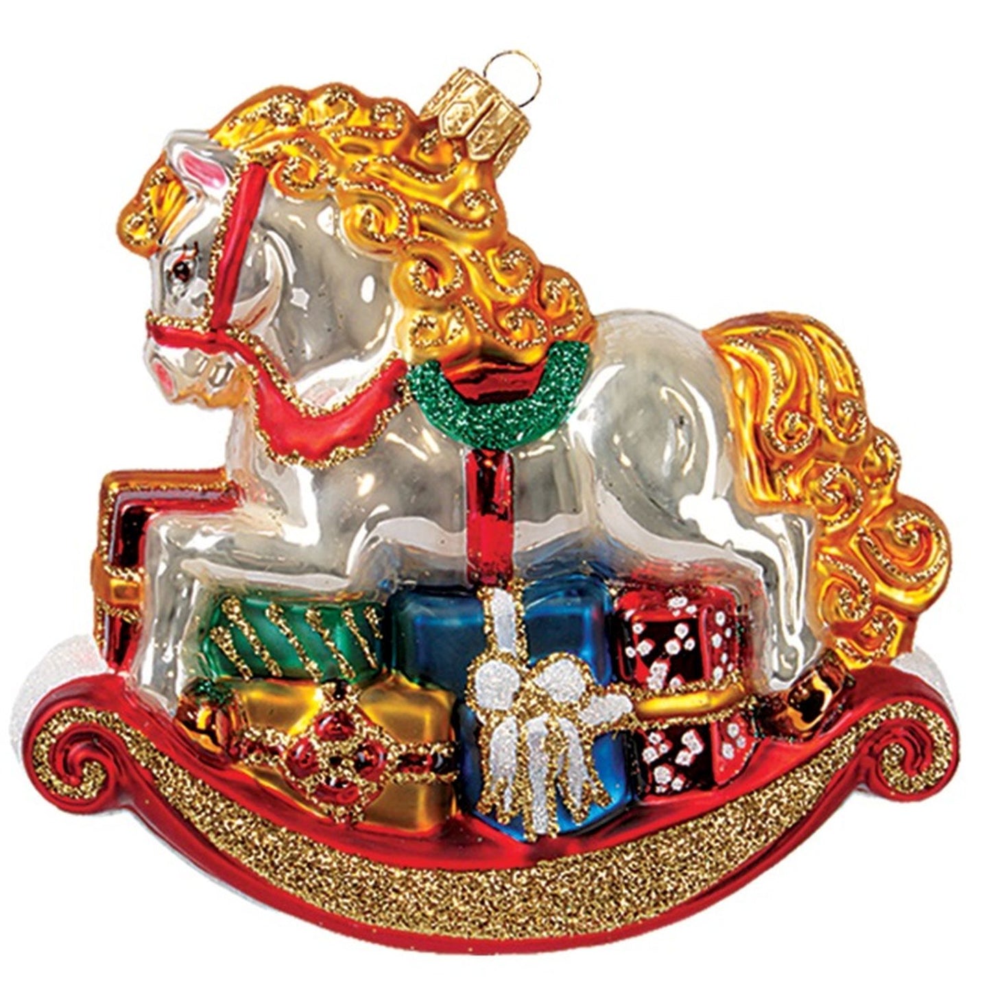 The Whitehurst Company Rocking Horse Glass Ornament