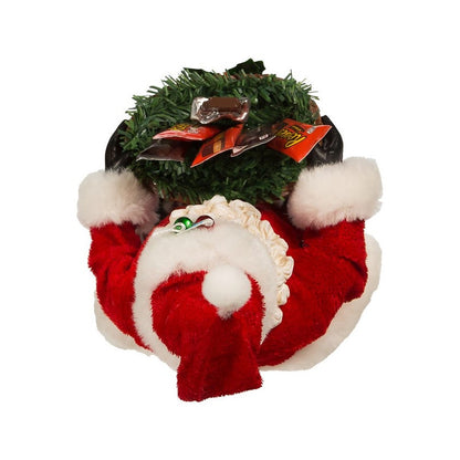 Kurt Adler Hershey's Santa With Basket Tablepiece