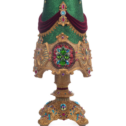 Katherine's Collection Nutcracker Embellished Tabletop Tree, 8x8x37 Inches Green