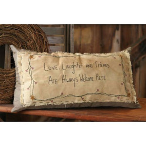 Your Heart's Delight Stitchery  Love Laughter - Pillow