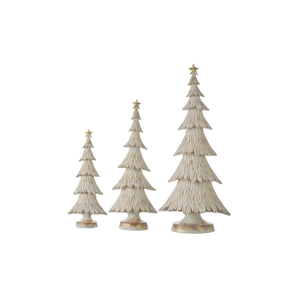 Raz Imports 2021 Oh Holy Night 20-inch White Washed Table Top Tree, Set of 3