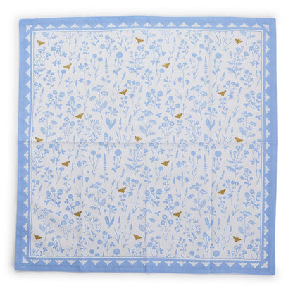 Two's Company Bees And Blooms Set Of 4 Cloth Napkins - Cotton.