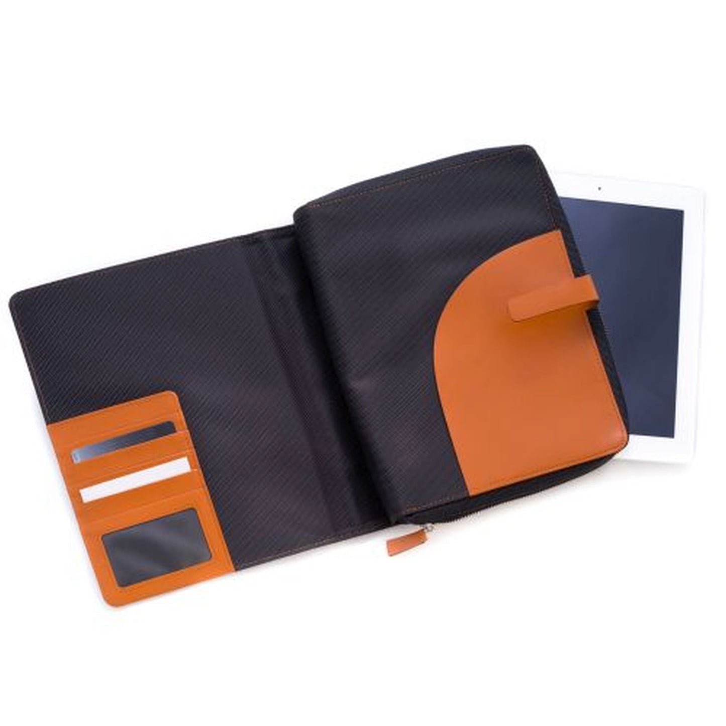 Saddle Leather & Ballistic Nylon Tablet Carrying Case