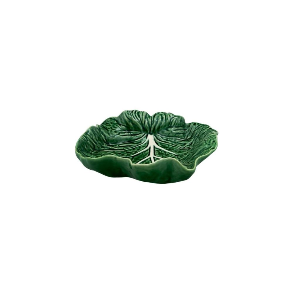 Bordallo Pinheiro Cabbage Concave Leaf 10" Green Plate