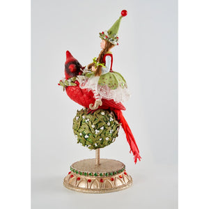 Katherine's Collection 2022 Clara the Gnome and Cardinal Figurine, 16.5"