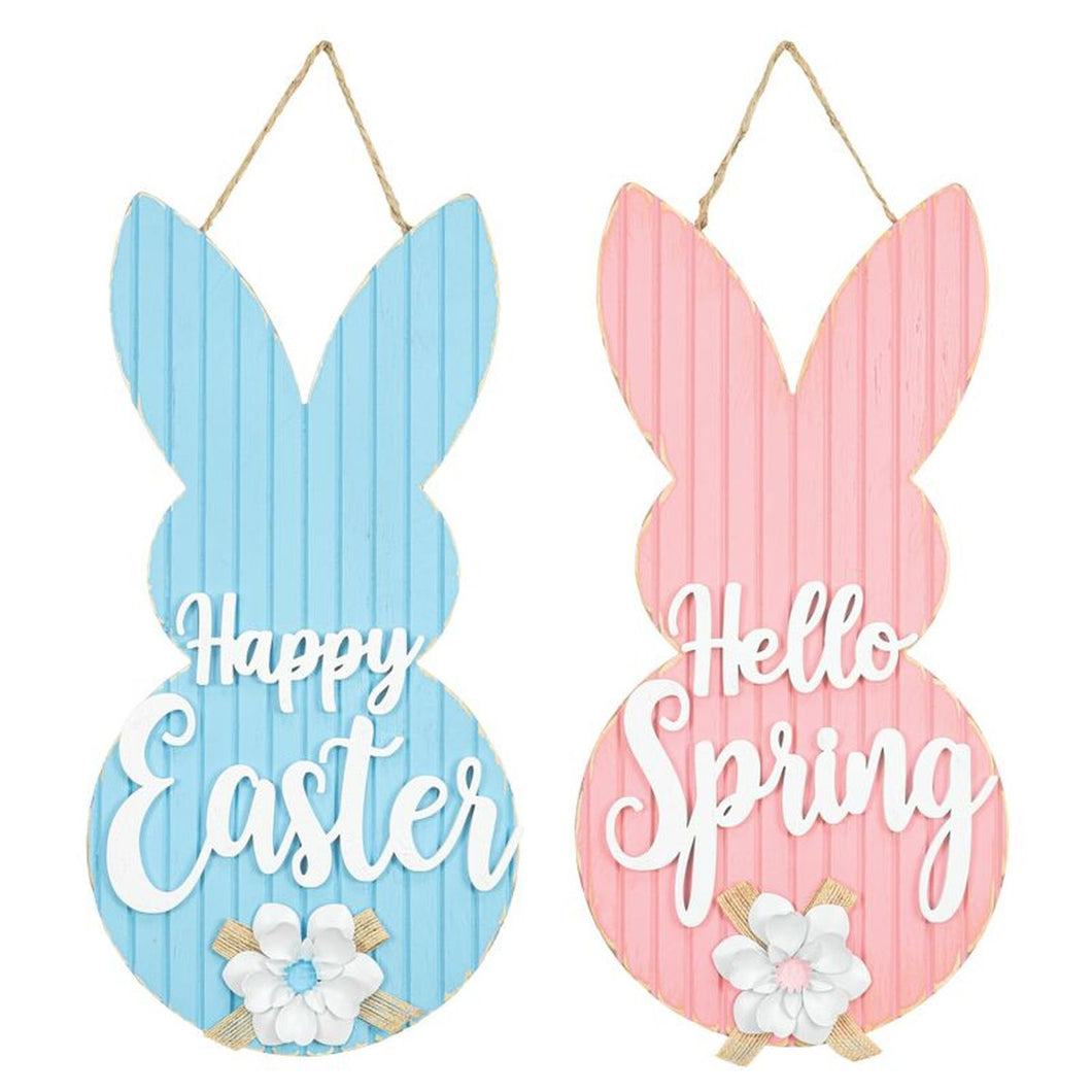 Hanna’s Handiworks Easter Spring Bunny Hanger Set Of 2 Assortment
