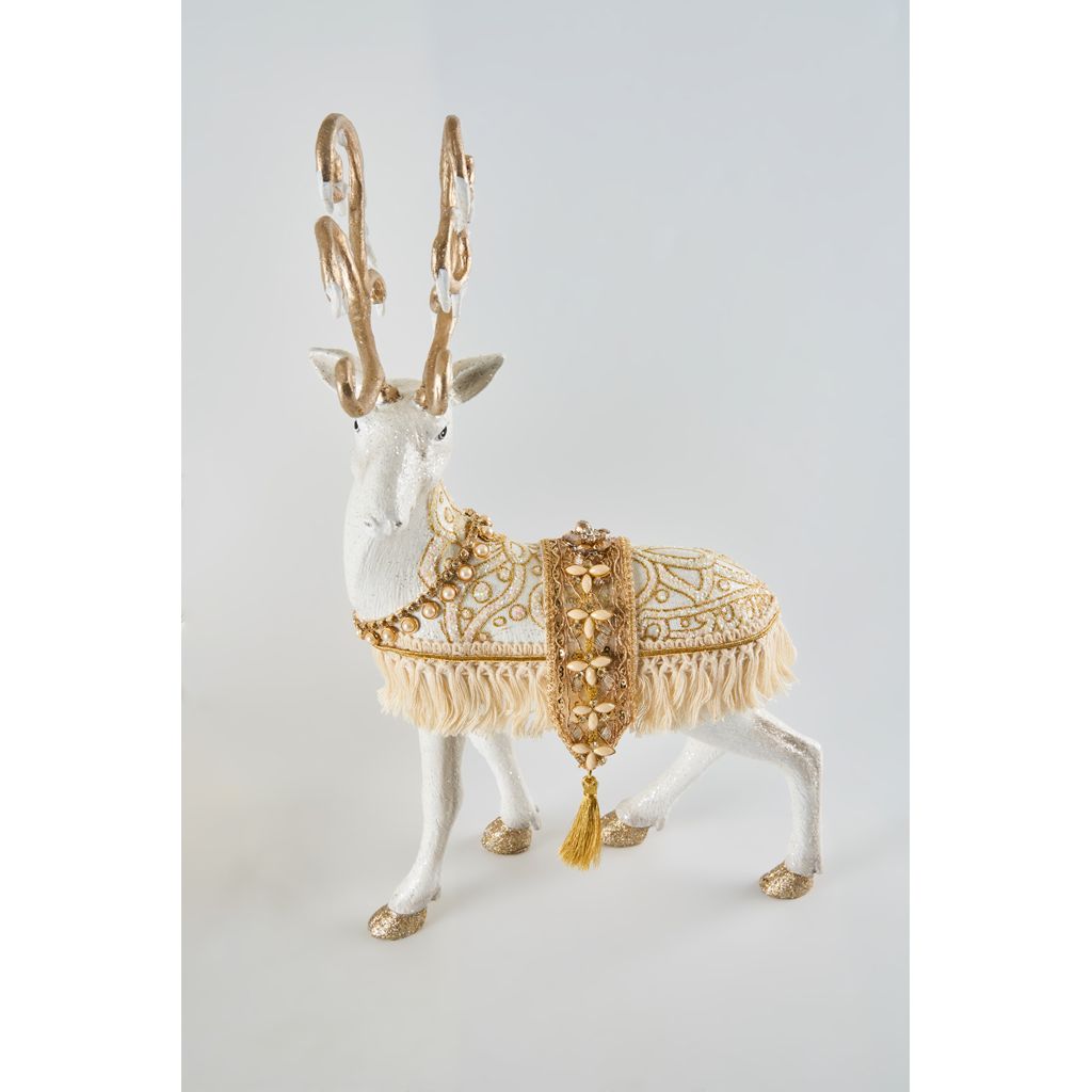 Katherine's Collection 2022 Comfort and Joy Winter Reindeer Figurine, Assorted of 2