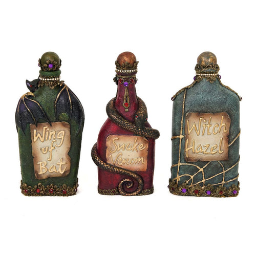 Katherine's Collection 2022 To Be Or Not To Be Potion Bottles Figurine Asst Of 3