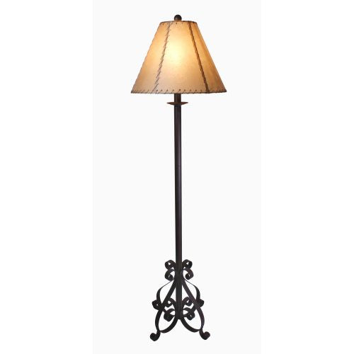 Vintage Direct 58.75"H Iron Floor Lamp, Brown, Polyresin